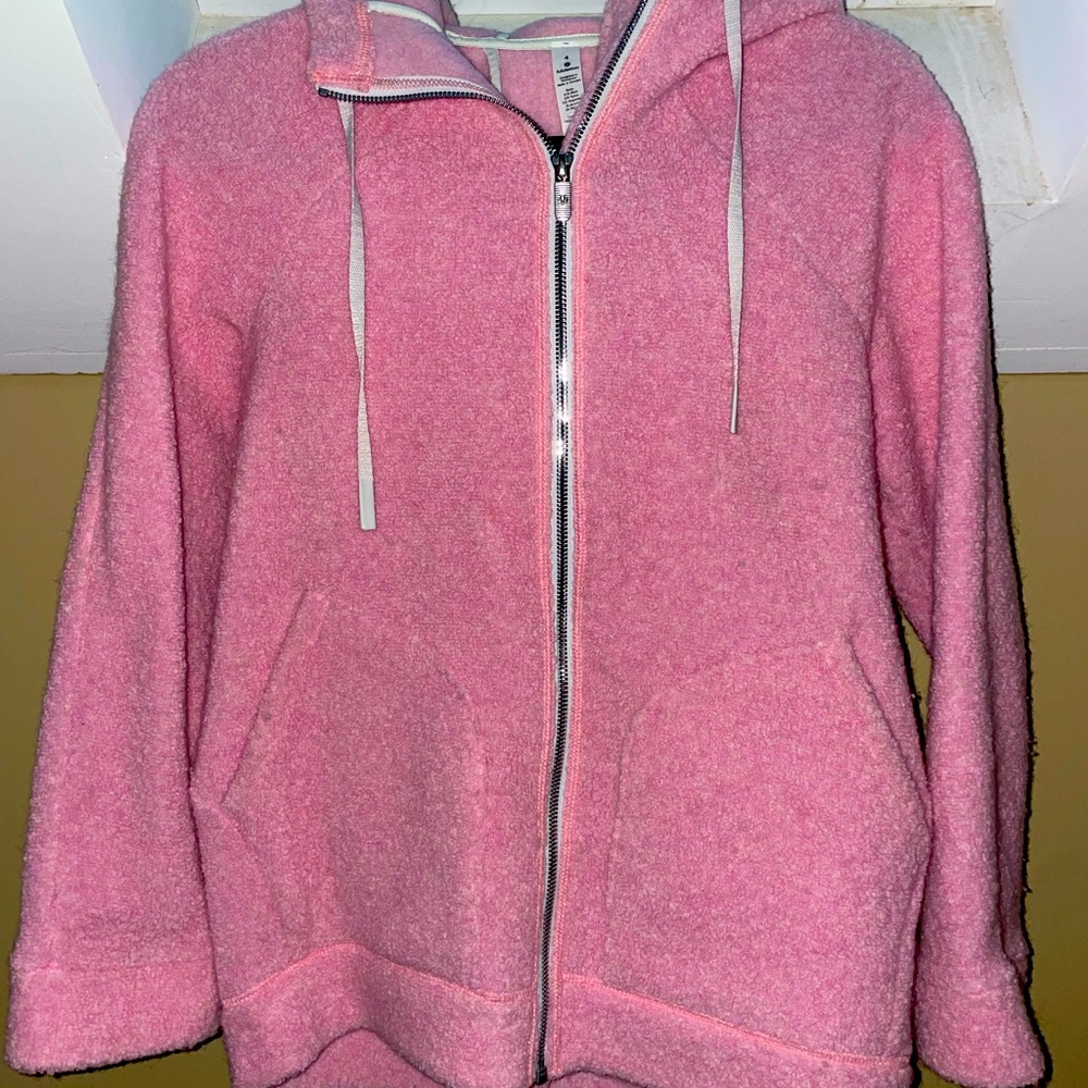 Lululemon So Sherpa Wool Blended Hooded Jacket Pink Size 4